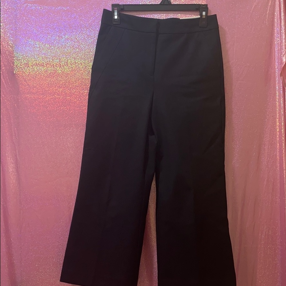 High rise wide leg black pants